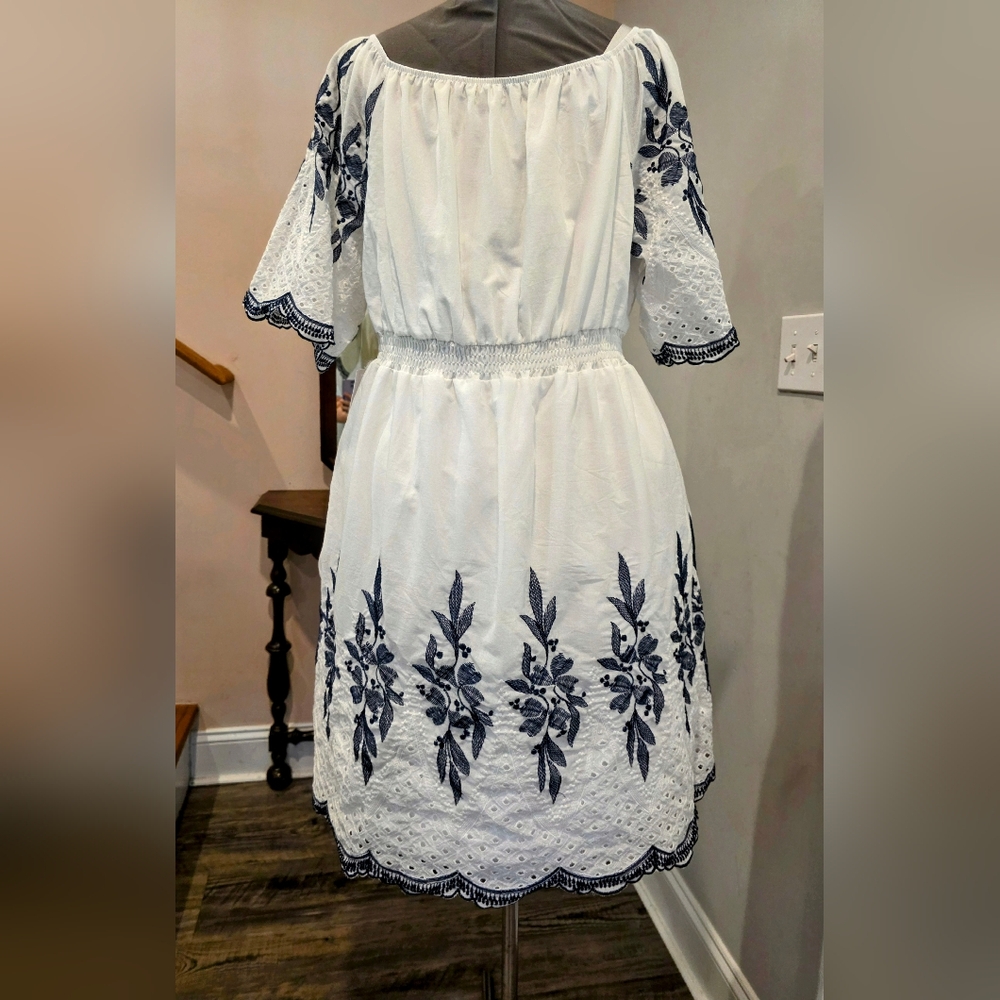 NWT 3X Embroidered Cotton Dress - Picture 2 of 8